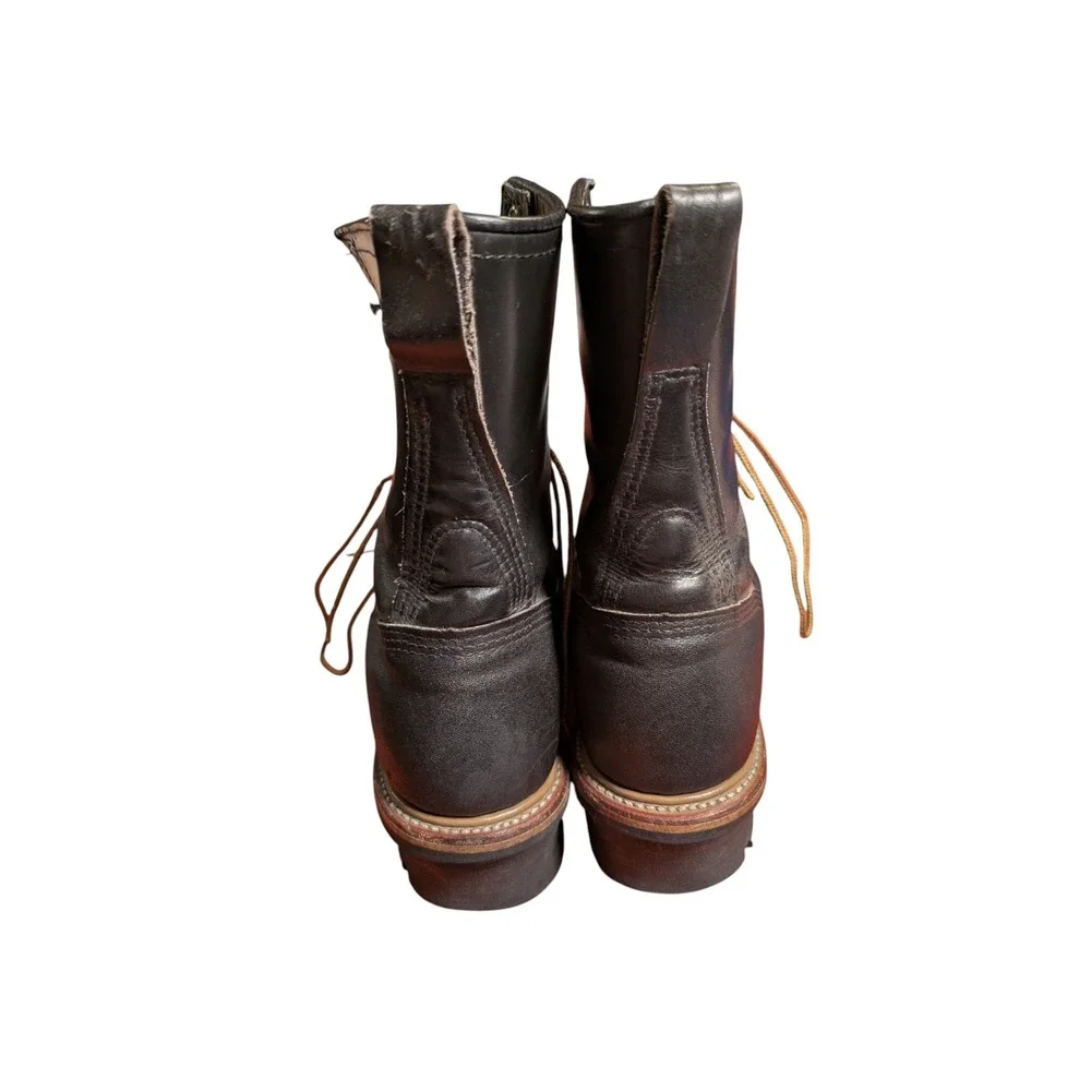 Red Wing Boots Mens 9.5 D Black Leather Loggermax Work Boots Lug Sole Heritage